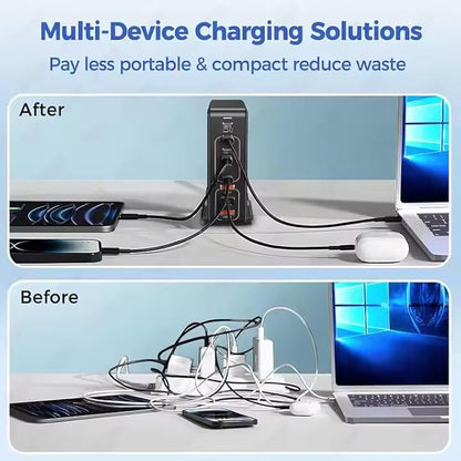268W GaN USB Type C Charger 8 Ports Fast Charging Station PD QC4.0, USB C - Image 3