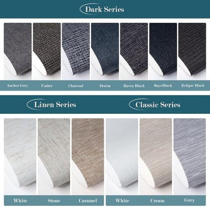 Motorized Roller Shades, 100% Blackout, Multi-Color Samples | Automatic Blinds for Indoor Windows, Works with Alexa Google Apple Home, Remote & App Control,Solar/USB Charging,Custom Size