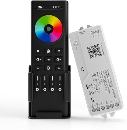 BTF-LIGHTING 2.4G WiFi DR04W SPI RGBW Controller RC03RF RF Remote Tuya by BTF-LIGHTING