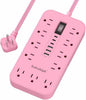 Pink Extension Cord with Multiple Outlets- 5 FT Kawaii Power Strip, Cute by YourBetterchoice