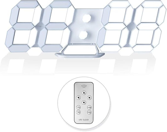 EDUP HOME 3D LED Digital Wall Clock/Desk Alarm Clock by HOME