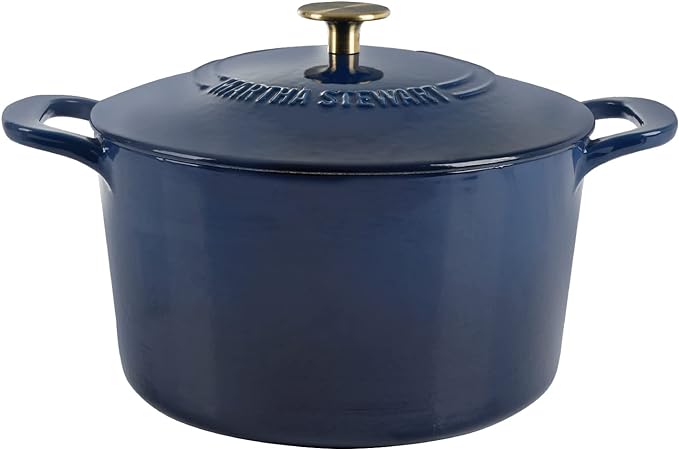 MARTHA STEWART Gatwick 7-Quart Enamel Cast Iron Dutch Oven Pot by MarthaStewart