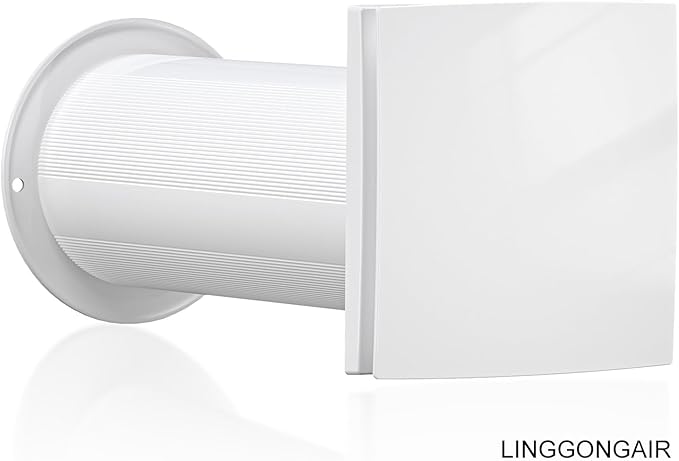 LINGGONGAIR Room Ventilation Fan 4-inch 5W EC Motor, Two-Way Wall Exhaust Fan - Image 2