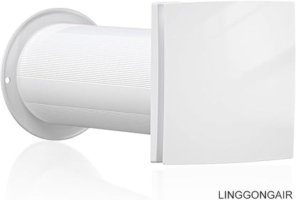 LINGGONGAIR Room Ventilation Fan 4-inch 5W EC Motor, Two-Way Wall Exhaust Fan - Image 2