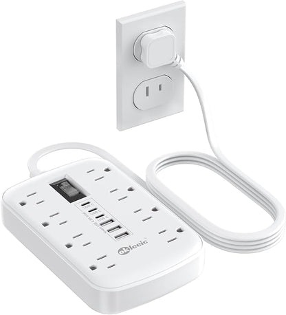 2 Prong Power Strip, 3 to 2 Prong Outlet Adapter, 1700J 2 Prong Surge Protector by okleeic
