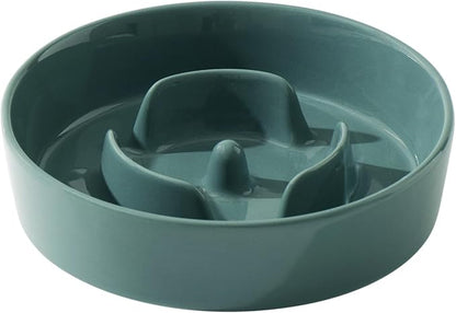 Ceramic 0.9 Cup Dog Bowl Slow Feeder by Havniva