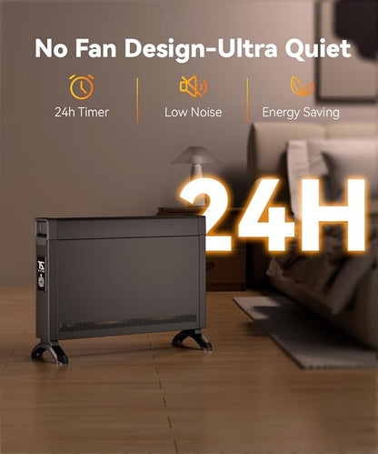 1500W Convection Panel Heater, Electric Space Heaters - Image 3