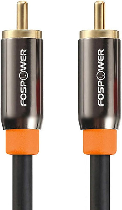 FosPower Digital Audio Coaxial Cable Premium S/PDIF RCA Male to RCA Male by FosPower