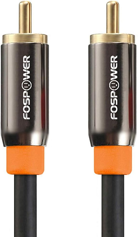 FosPower Digital Audio Coaxial Cable Premium S/PDIF RCA Male to RCA Male by FosPower