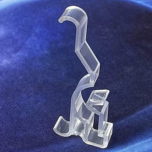 Valance Clips 12pcs 2.5" Clear Plastic Hidden Retainer Holder Installation Bracket for 2inch Horizontal Wood and Faux Wood Blinds with a 2-1/2" (64mm) Arc-Shaped Slat