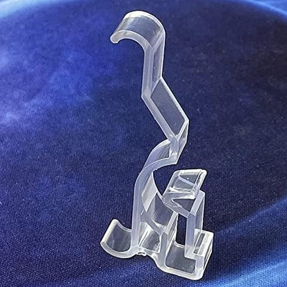 Valance Clips 12pcs 2.5" Clear Plastic Hidden Retainer Holder Installation Bracket for 2inch Horizontal Wood and Faux Wood Blinds with a 2-1/2" (64mm) Arc-Shaped Slat