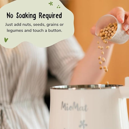 MioMat 8in1 Plant Based Milk Maker | Make 40oz of Natural Almond Milk, Soy Milk - Image 10