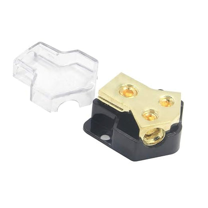 RKURCK 2 Way Power Distribution Block, 0/2/4 AWG Gauge in, 4/8/10 Gauge Out - Image 3