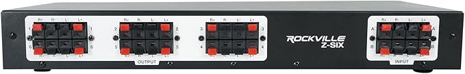 Rockville Z-SIX 300W 6-Zone Audio Zoner 8-Ohm, Dual Source Inputs, Volume - Image 2