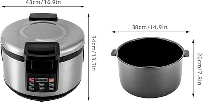 20qt/19L Commercial Rice Warmer, 110W Electric Adjustable Temperature Soup - Image 5
