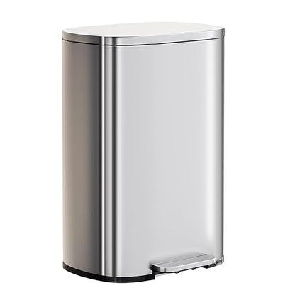 PayLessHere Trash Can with Lid, 13 Gallon Stainless Steel Kitchen & Office by PayLessHere