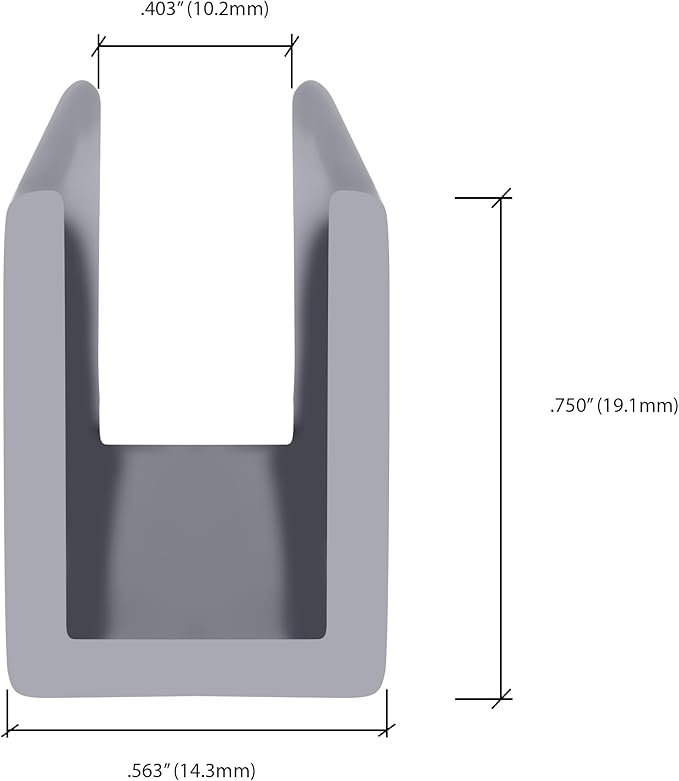 Brixwell SDCD38PS-CCP18-XCP25 Polished Stainless 3/8" Fixed Panel Shower Door - Image 5