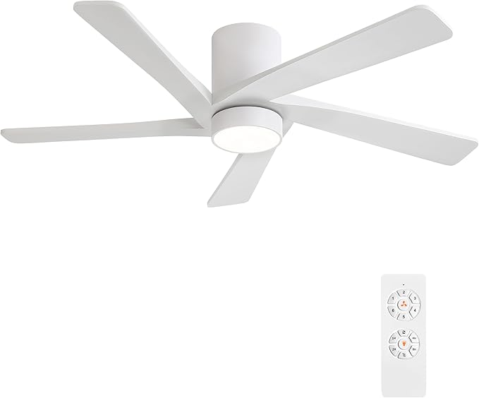 WINGBO 54 Inch Flush Mount DC Ceiling Fan by HomePage