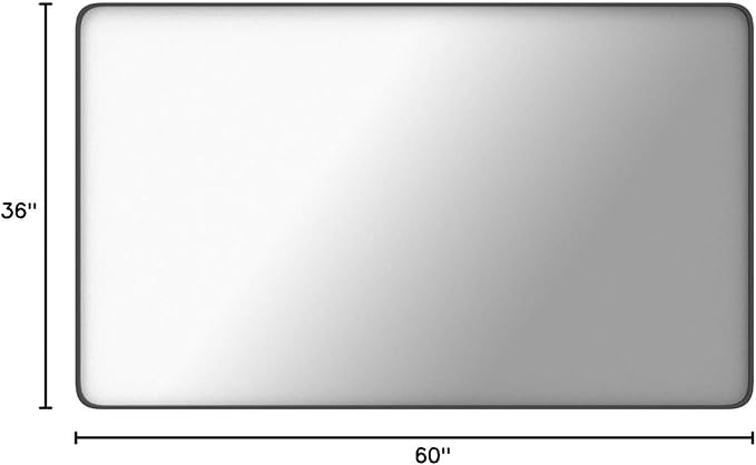 LOAAO Black Metal Framed Bathroom Mirror - Image 9