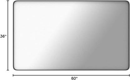 LOAAO Black Metal Framed Bathroom Mirror - Image 9