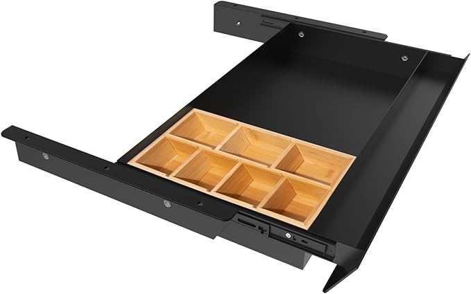 Large Under Desk Mounted Sliding Drawer by GAXOMO