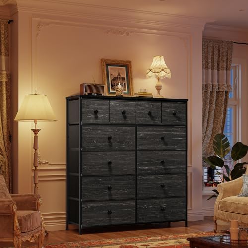 romorgniz dresser for bedroom, tall vertical storage cabinet,12 showing dimensions