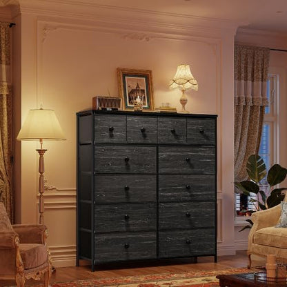 romorgniz dresser for bedroom, tall vertical storage cabinet,12 showing dimensions