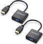 HDMI to VGA Adapter 2 Pack, Compatible by Digitconvert