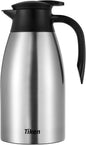 Tiken 85 Oz Thermal Coffee Carafe, Stainless Steel Insulated Vacuum Coffee by WelcometoTikenWare