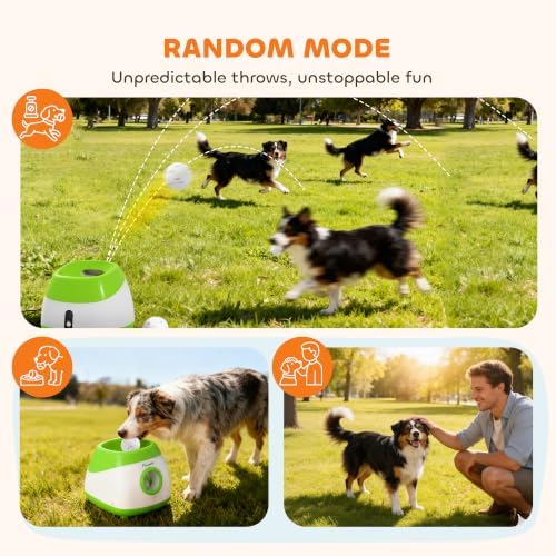 pawhut automatic dog ball launcher remote control for, front angle view