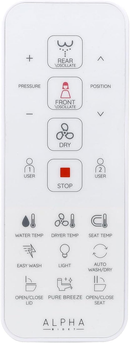 ALPHA BIDET UXA Pearl Auto Bidet Toilet Seat in Elongated White | Endless Warm - Image 5