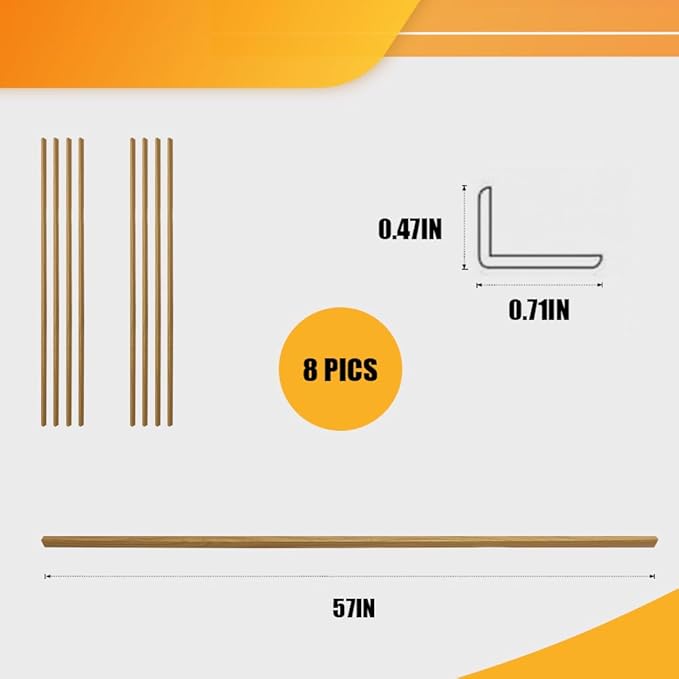 OUZUGIE 8-Pack 57 Inches, WPC Slat Wall Panel Trim, Corner Guard - Image 2