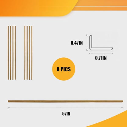 OUZUGIE 8-Pack 57 Inches, WPC Slat Wall Panel Trim, Corner Guard - Image 2