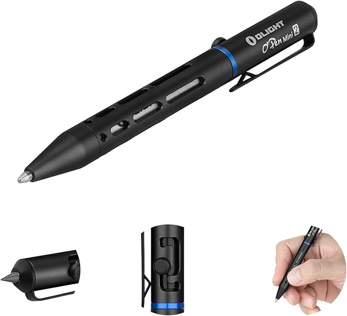 OLIGHT O'Pen Mini 2 Portable Ballpoint Pen, Bolt Action Pen by OLIGHT
