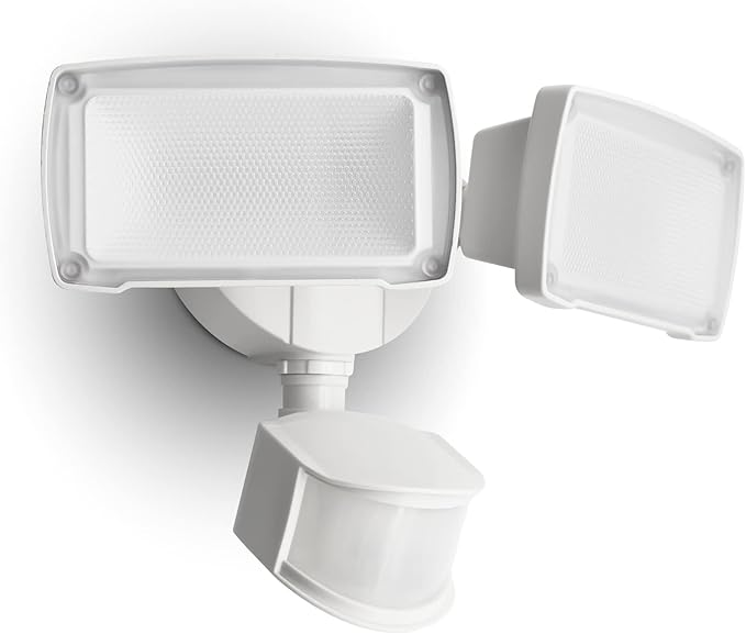 LUTEC 38W 3500 Lumen LED Motion Activated Integrated Dual-Head Floodlight by LUTEC