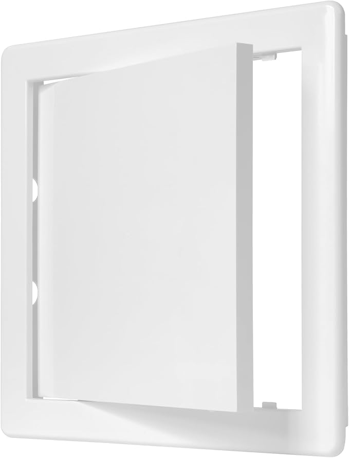 8" x 8" White Plastic Access Panel. Service Shaft Door Panel. Plumbing by Unknown