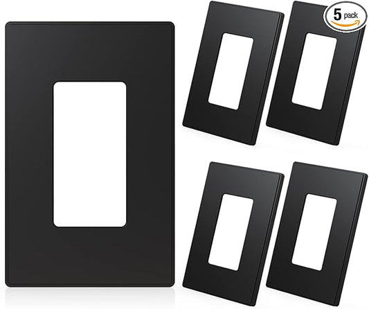 ELEGRP 1 Gang Screwless Decorative Wall Plates, Mid-Size Unbreakable by ELEGRP%7CELEGROUP