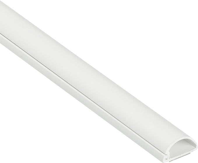 D-Line Half Round Cord Hider, Patented Cable Cover, Hide TV Wall Mount Wires by D-LineUSAinc