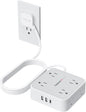TESSAN 10 Ft Surge Protector Power Strip, 3 USB 8 Outlets, Flat Plug Extension by TESSAN
