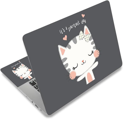 Laptop Skin Sticker Decal, Decorative Waterproof Removable, Cute Cat by ToLuLu