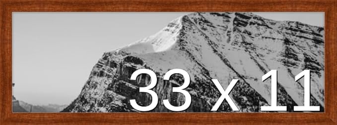 Frame It Easy 33 x 11 Russet Wood Frame by FrameItEasy