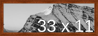 Frame It Easy 33 x 11 Russet Wood Frame by FrameItEasy