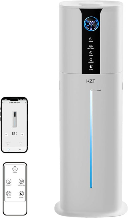 9L Smart Humidifiers for Bedroom Large Room, 2.3Gal Cool Mist Top Fill Diffuser by BreathePureLiveNaturally