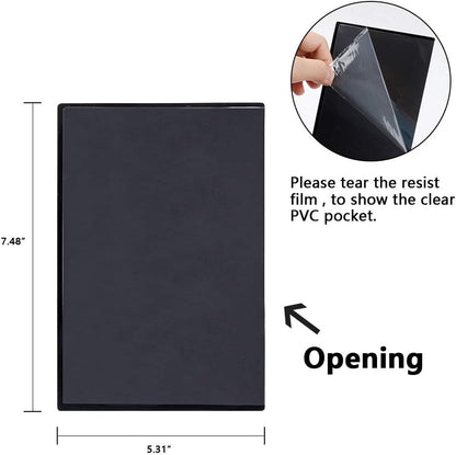 Tebik 35 Pack Magnetic Picture Frame, Holds 5 x 7 Inches Photos Pictures, Black Magnetic Photo Frames with Clear Pocket for Refrigerator,Fridge, Locker, Office Cabinet