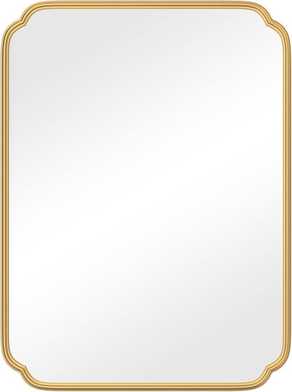 30" x 40"Gold Bathroom Mirror for Over Sink, Modern Rounded Corner Rectangle - Image 9