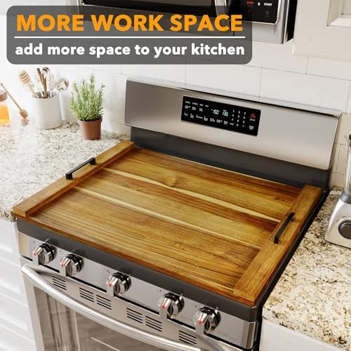 spaceaid noodle board stove kitchen cover with handles shown in use