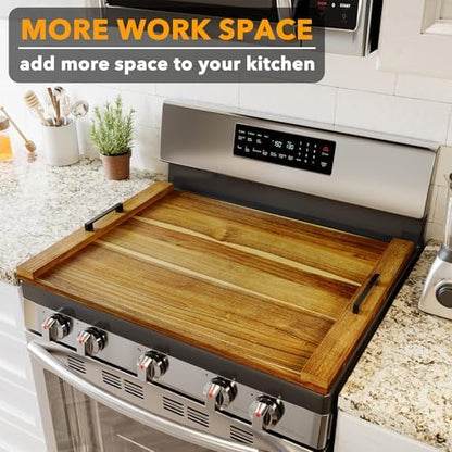 spaceaid noodle board stove kitchen cover with handles shown in use