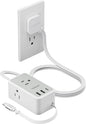 TESSAN Small Flat Plug Power Strip by TESSAN