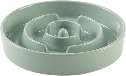 Ceramic 1.2 Cup Slow Feeder Dog Bowl by Havniva