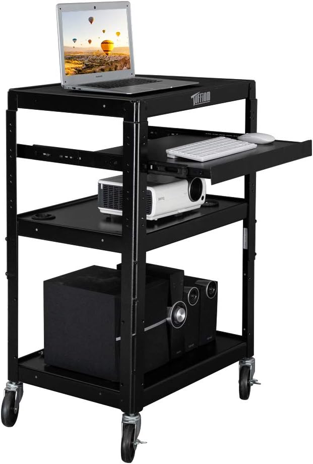 tuffiom av presentation cart for video projector laptop, main product view